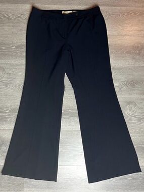 Michael Kors Berkeley Fit Bootcut Trousers Navy Stretch Career Work Pants Size12